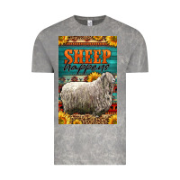 Cloud Rock Western Sheep Happens Sunflowers Vintage Tee - LillyAllenDesigns