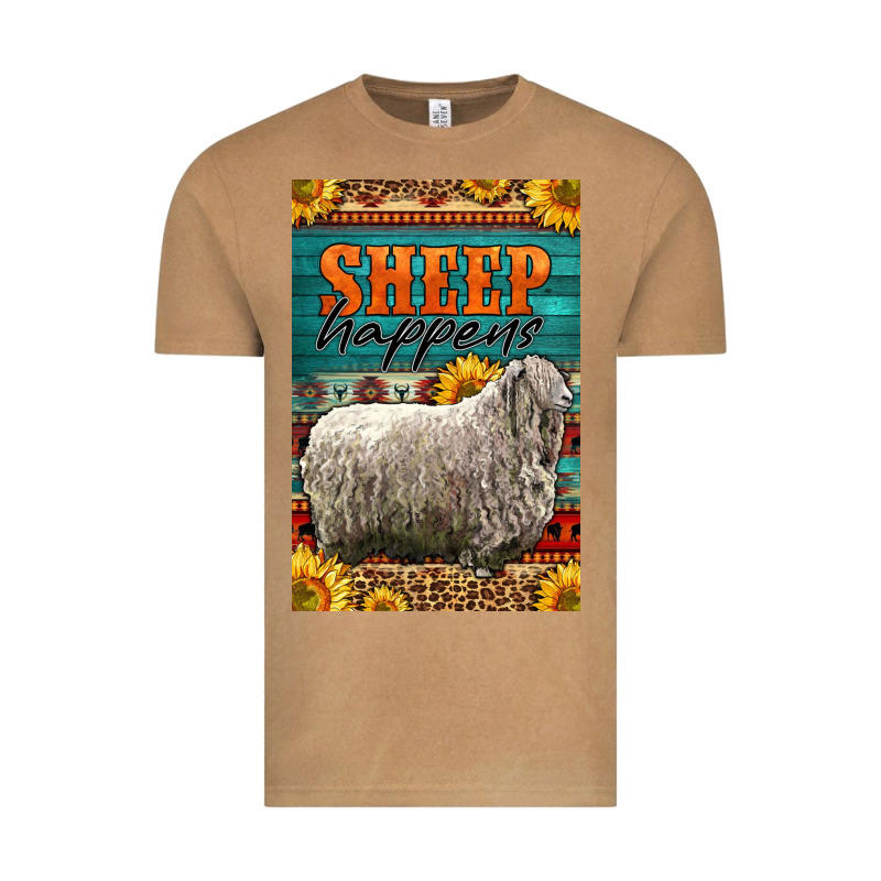 Western Sheep Happens Sunflowers Vintage Tee by LillyAllenDesigns | Teevron