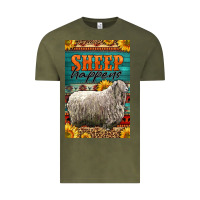 Vintage Olive Western Sheep Happens Sunflowers Vintage Tee - LillyAllenDesigns