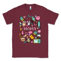 Burgundy can't talk right now doing mama stay at home stuff Classic Tee - MaliasSmallBusiness