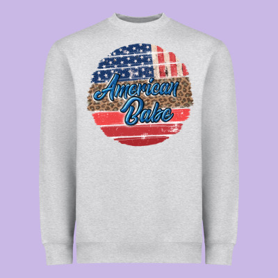 Leopard Merica Heavyweight Sweatshirt Designed By Maliassmallbusiness