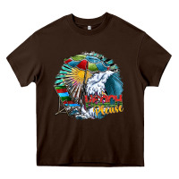 Chocolate Brown beach please Heavy Core Tee - SublimationCraftShop