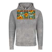 Cloud Rock aztec sunflower cowhide license plate Vintage Hoodie - Artiststas