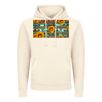 Vintage Artic aztec sunflower cowhide license plate Vintage Hoodie - Artiststas