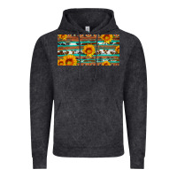 Aztec Sunflower Cowhide License Plate Vintage Hoodie | Teevron