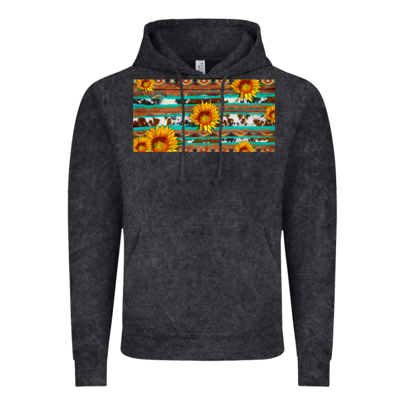 Aztec Sunflower Cowhide License Plate Vintage Hoodie by Artiststas | Teevron