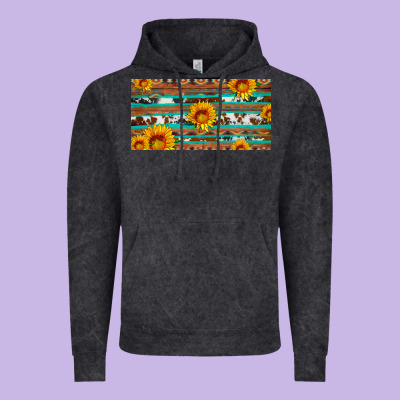 Aztec Sunflower Cowhide License Plate Vintage Hoodie Designed By Artiststas