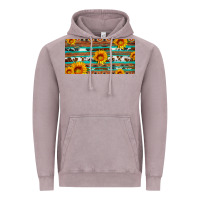 Vintage Zinc aztec sunflower cowhide license plate Vintage Hoodie - Artiststas
