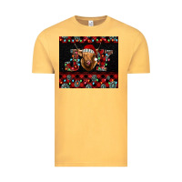 Vintage Mustard highland cow joy Christmas Vintage Tee - BarkalooDesign