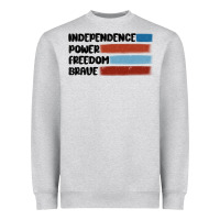 Heather Grey indepence power freedom brave Heavyweight Sweatshirt - MaliasSmallBusiness