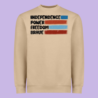 Indepence Power Freedom Brave Heavyweight Sweatshirt Designed By Maliassmallbusiness