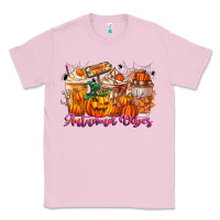 Bubblegum Pink Thanks A Latte Autumn Vibes Classic Tee - CowhideDigitalArt