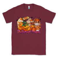 Burgundy Thanks A Latte Autumn Vibes Classic Tee - CowhideDigitalArt