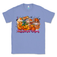 Colony Blue Thanks A Latte Autumn Vibes Classic Tee - CowhideDigitalArt