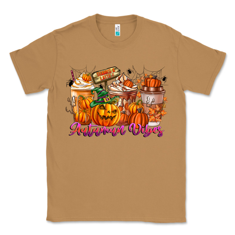 Thanks A Latte Autumn Vibes Classic Tee by CowhideDigitalArt | Teevron