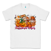 White Thanks A Latte Autumn Vibes Classic Tee - CowhideDigitalArt