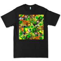Black St. Patrick's Donkey With Shamrock Seamless Premium Tee - FaDigitalArtStudio