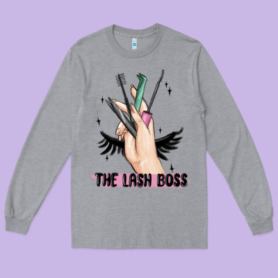 The Lash Boss Long Sleeve Tee Designed By Maliassmallbusiness