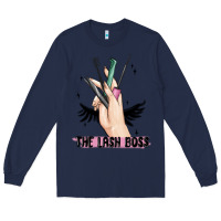 Navy the lash boss Long Sleeve Tee - MaliasSmallBusiness