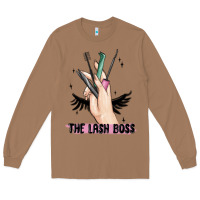 Toasted Coconut the lash boss Long Sleeve Tee - MaliasSmallBusiness
