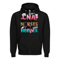 Black Western CNA Because Nurses Need Heroes Zipper Hoodie - LillyAllenDesigns