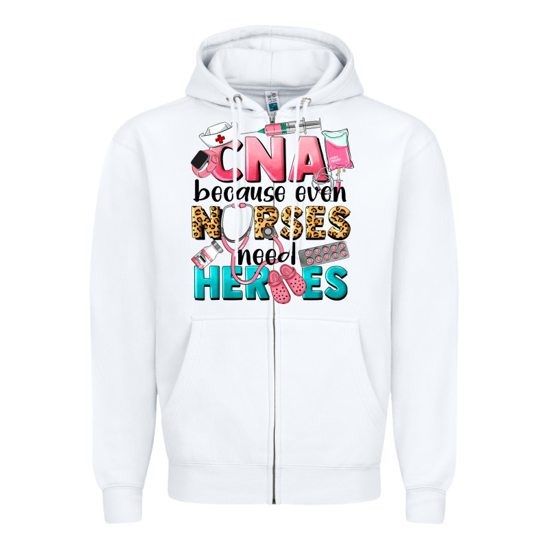 Western Cna Because Nurses Need Heroes Zipper Hoodie by LillyAllenDesigns | Teevron