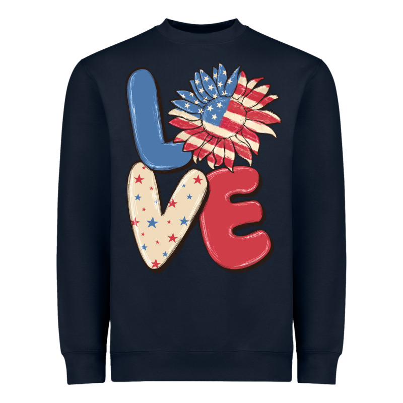 Love 4th Of July Heavyweight Sweatshirt by MaliasSmallBusiness | Teevron