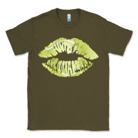 Army Green tennis lips Classic Tee - AdoDesignShop