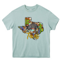 Arona texas map armadillo Heavy Core Tee - BarkalooDesign