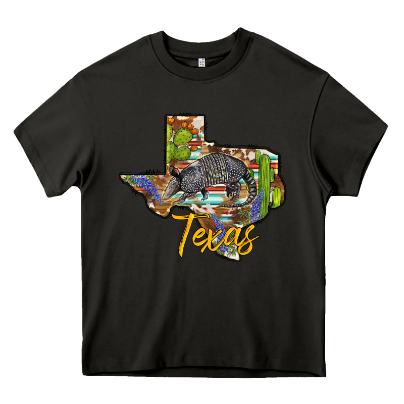 Texas Map Armadillo Heavy Core Tee by BarkalooDesign | Teevron