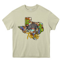 Mossy texas map armadillo Heavy Core Tee - BarkalooDesign