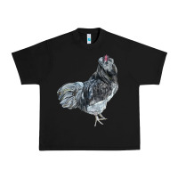 Black Ameraucana Rooster Urban Heavy Tee - LillyAllenDesigns