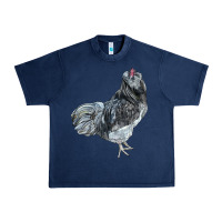 Navy Ameraucana Rooster Urban Heavy Tee - LillyAllenDesigns