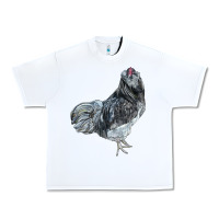 White Ameraucana Rooster Urban Heavy Tee - LillyAllenDesigns