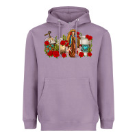 Lavender Lady of Guadalupe Coffee Cups Heavyweight Hoodie - texasbilliewilder
