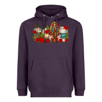 Plum Lady of Guadalupe Coffee Cups Heavyweight Hoodie - texasbilliewilder