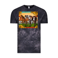 Cloud Black Western Ranch Horses Vintage Tee - LillyAllenDesigns