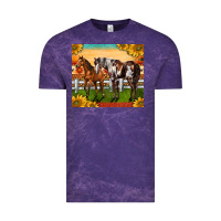 Cloud Purple Western Ranch Horses Vintage Tee - LillyAllenDesigns