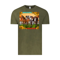 Vintage Olive Western Ranch Horses Vintage Tee - LillyAllenDesigns