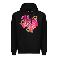 Black Texas map Cancer Premium Hoodie - HowdyJamesFarm