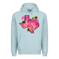 Blue Mist Texas map Cancer Premium Hoodie - HowdyJamesFarm