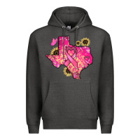 Charcoal Heather Texas map Cancer Premium Hoodie - HowdyJamesFarm