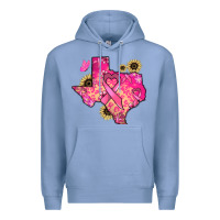 Colony Blue Texas map Cancer Premium Hoodie - HowdyJamesFarm