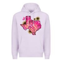 Lilac Texas map Cancer Premium Hoodie - HowdyJamesFarm