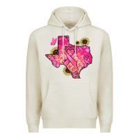 Oatmeal Heather Texas map Cancer Premium Hoodie - HowdyJamesFarm