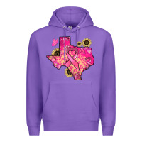Purple Texas map Cancer Premium Hoodie - HowdyJamesFarm