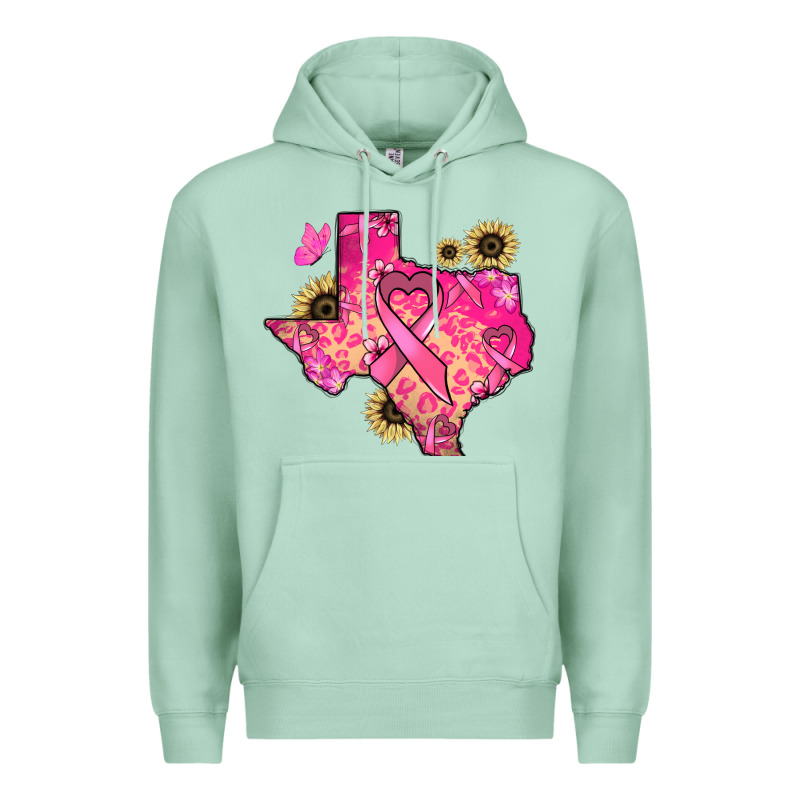 Texas Map Cancer Premium Hoodie by HowdyJamesFarm | Teevron