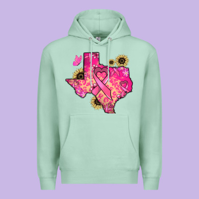 Texas Map Cancer Premium Hoodie Designed By Howdyjamesfarm