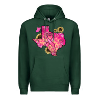 Sports Green Texas map Cancer Premium Hoodie - HowdyJamesFarm