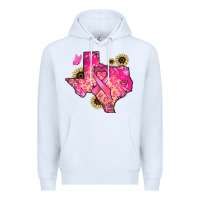 White Texas map Cancer Premium Hoodie - HowdyJamesFarm